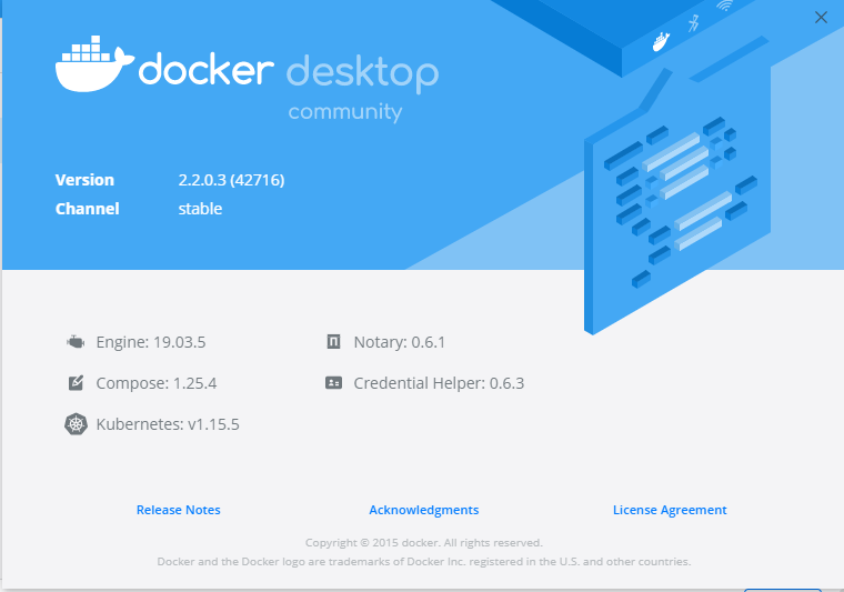 Pantalla de Docker Desktop